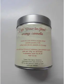 Café de noël orange cannelle bte métal125g