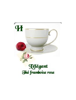 L'élégant thé blanc framboise rose 70g.