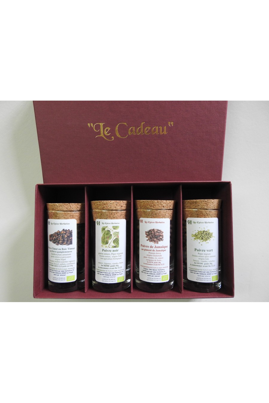 Coffret 4 poivres Bio - Herbatica (internet uniquement)