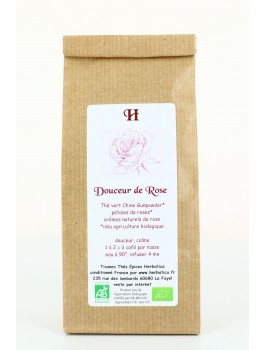 Thé vert 'Douceur de Rose' 80g kraft Bio*