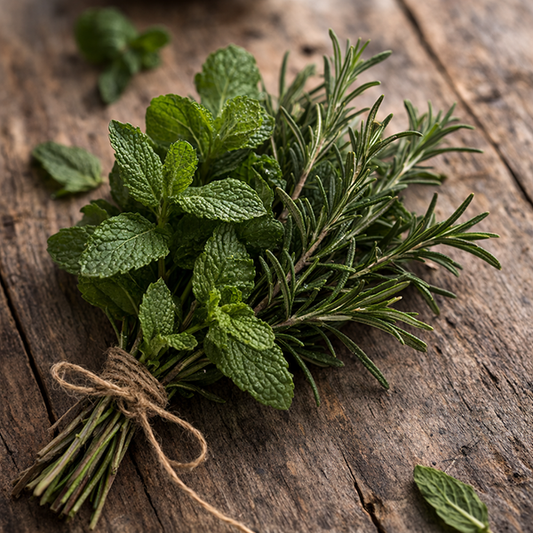 Bouquet menthe romarin