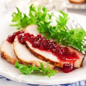 Escalopes de dinde, sauce cranberry